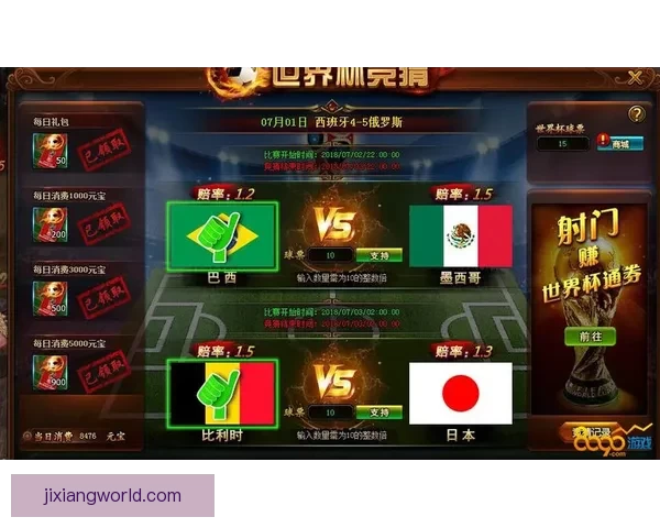 世界杯竞猜入口全新上线，助你精准预测赛事结果，赢取丰厚奖品奖励